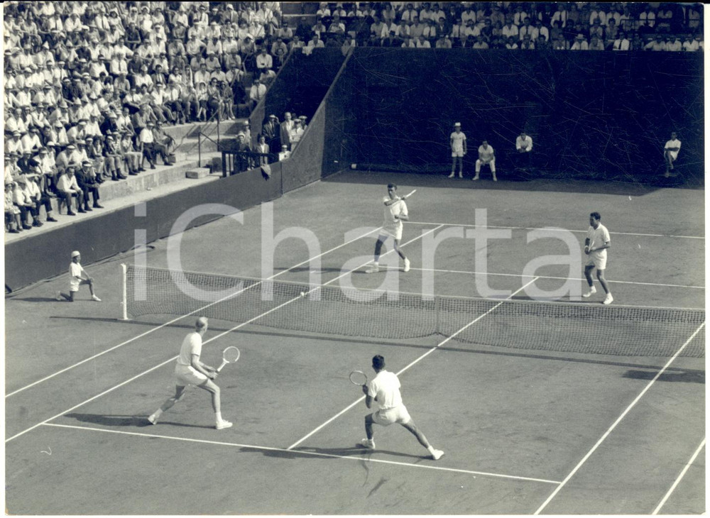 1961 MILANO TENNIS Finale Coppa Davis - PIETRANGELI e SIROLA nel doppio *Foto