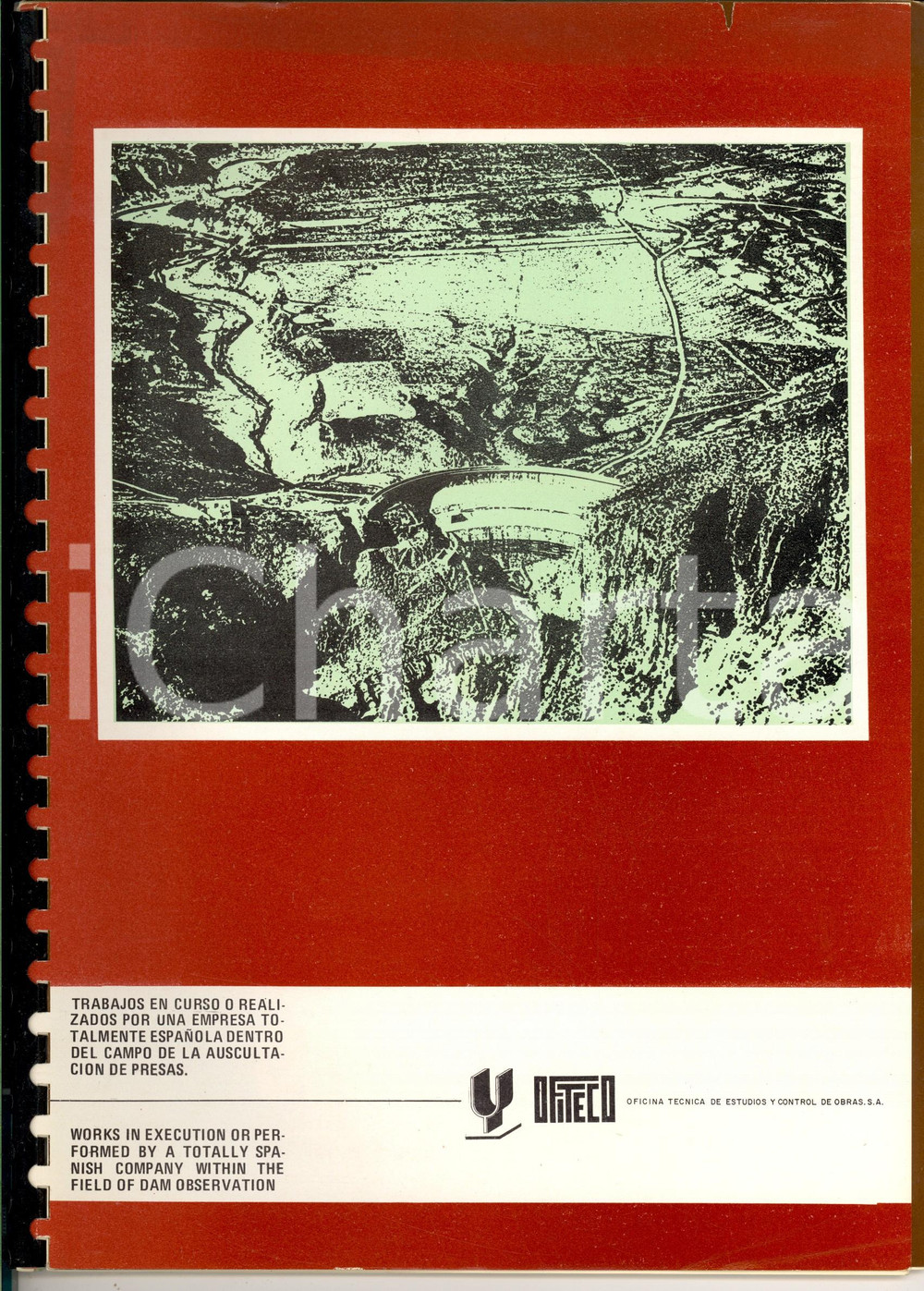 Materiale pubblicitario d’epoca 1973 ESPANA Ditta OFITECO Presentazione e dighe realizzate Catalogo ILLUSTRATO 1