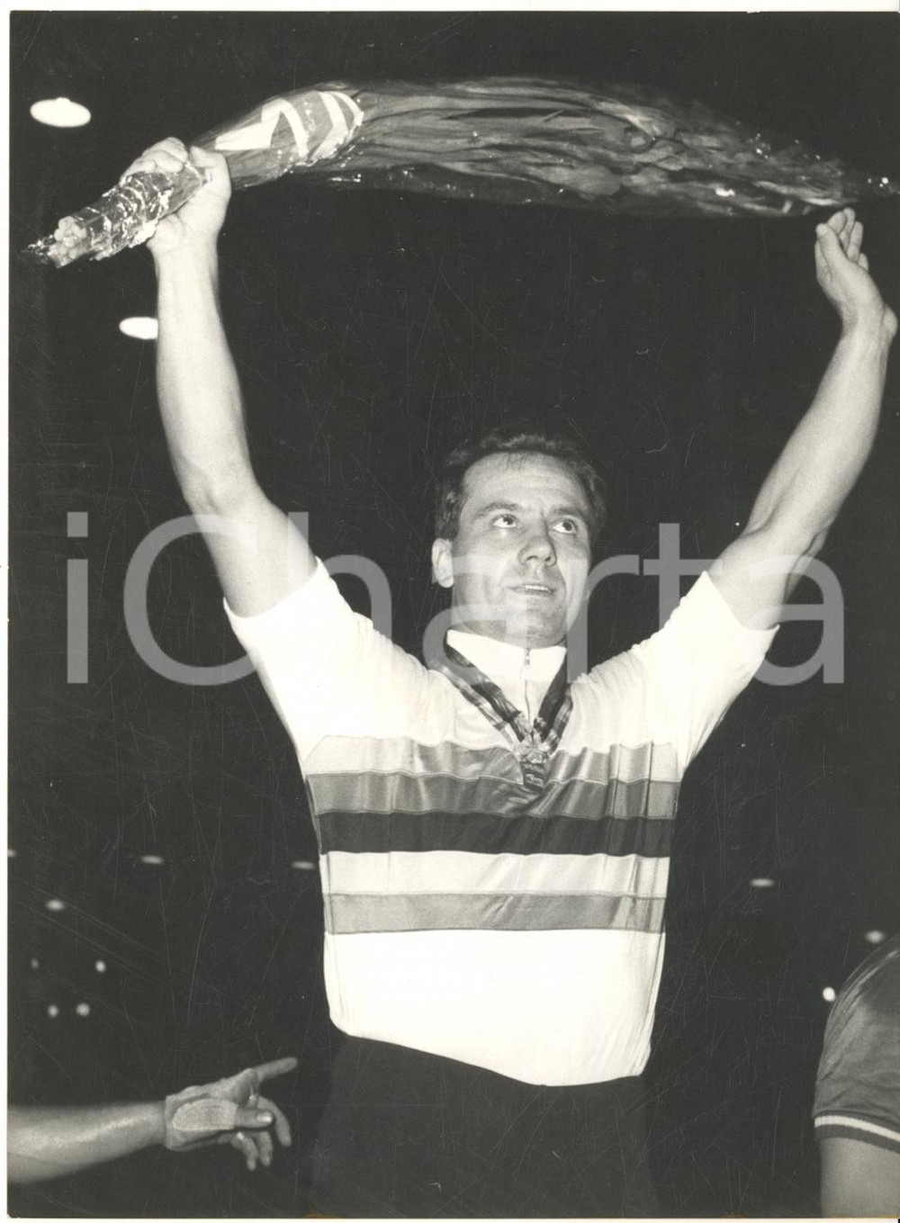 1962 MILANO CICLISMO Mondiali su pista - Antonio MASPES vincitore - Foto 13x18