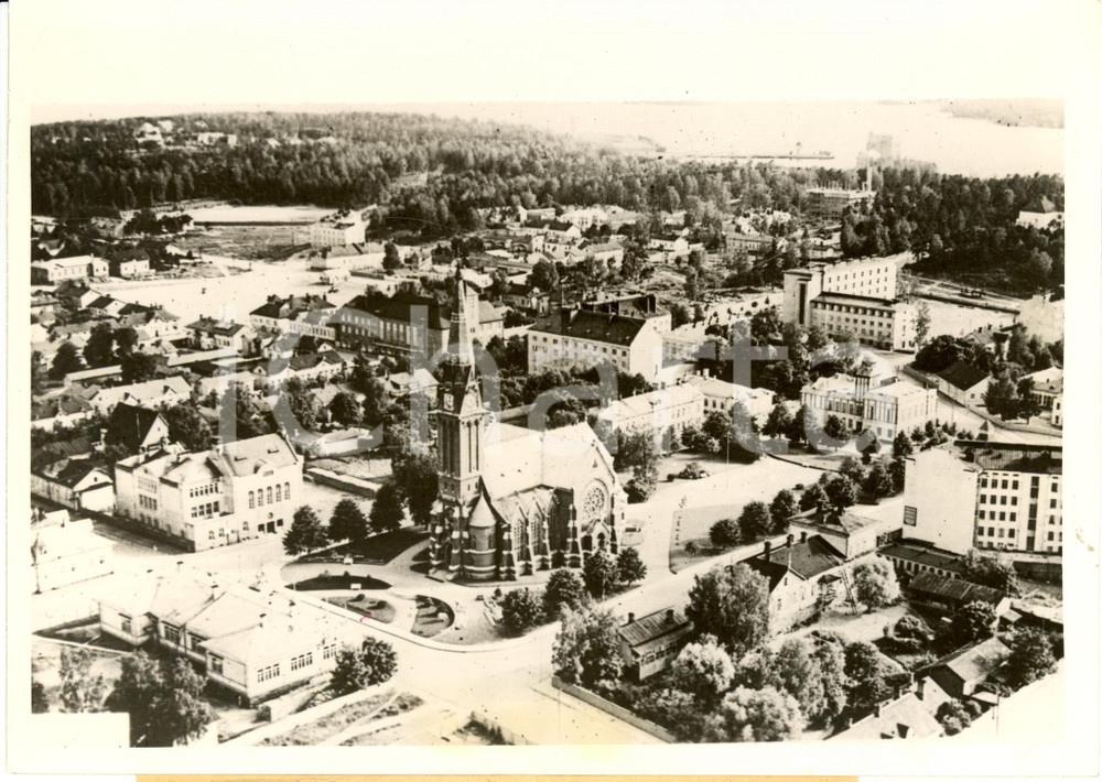 Fotografia d epoca originale 1939 KOTKA Veduta aerea cittÃ  FINLANDESE prima di conquista RUSSA Fotografia 1