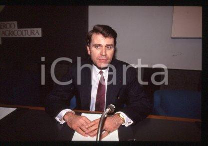 35mm vintage slide* 1992 ca MILAN Thierry de MONTBRIAL French economist (5)