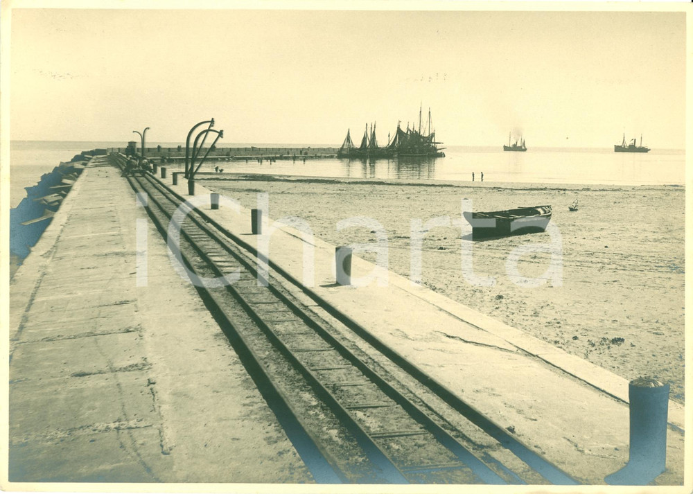 Fotografia d epoca originale 1934 SAN BENEDETTO DEL TRONTO AP Il nuovo porto Impresa GIRALDI Foto 1