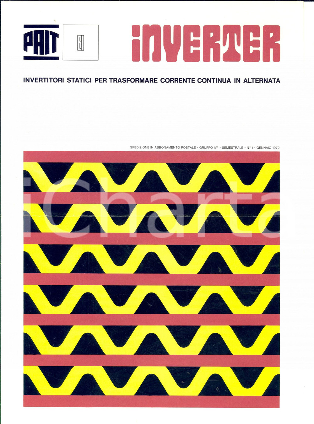 Materiale pubblicitario d’epoca 1972 TORINO Ditta PAIT Invertitori statici per trasformare corrente continua 1