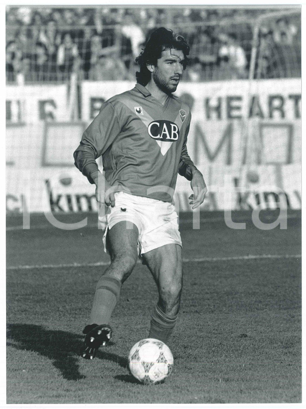 Fotografia d epoca originale 1991 BRESCIA CALCIO Daniele CARNASCIALI durante la partita  Foto 17x24 cm 2 1