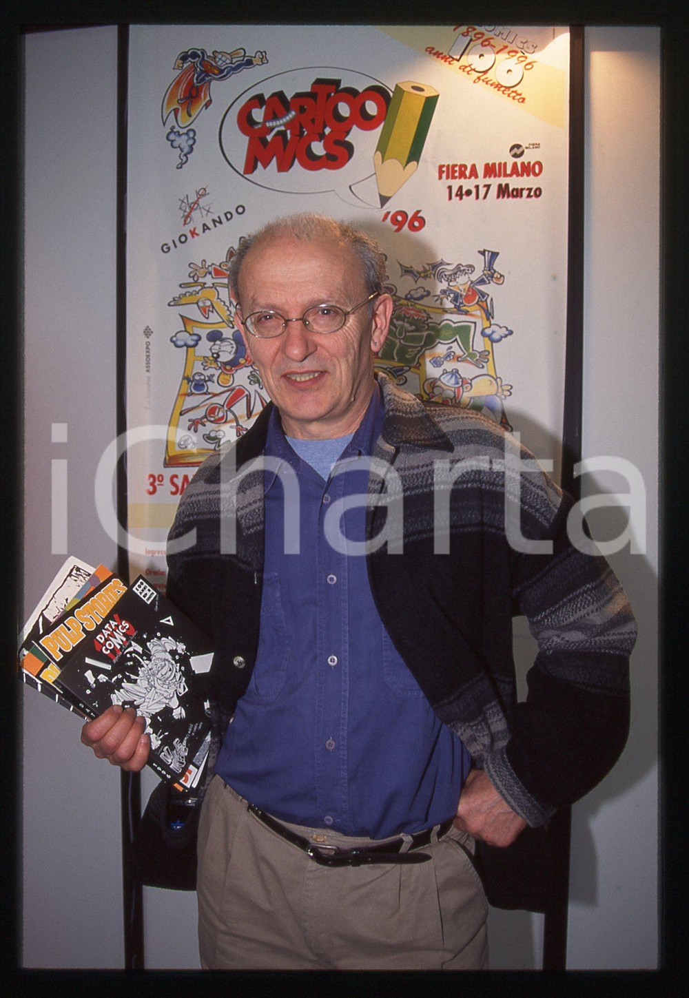 35mm vintage slide* 1996 MILANO - MOEBIUS Jean GIRAUD a CARTOOMICS Ritratto (28)