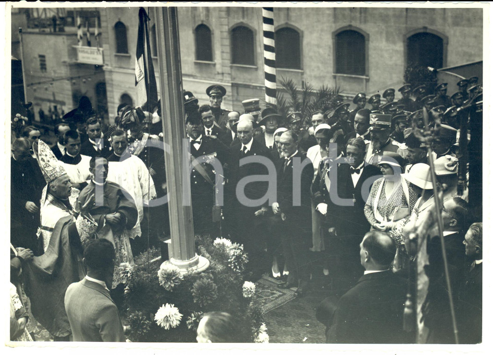 Fotografia d epoca originale 1932 SESTRI PONENTE GE Cerimonia varo R.N. BOLZANO Fotografia 1
