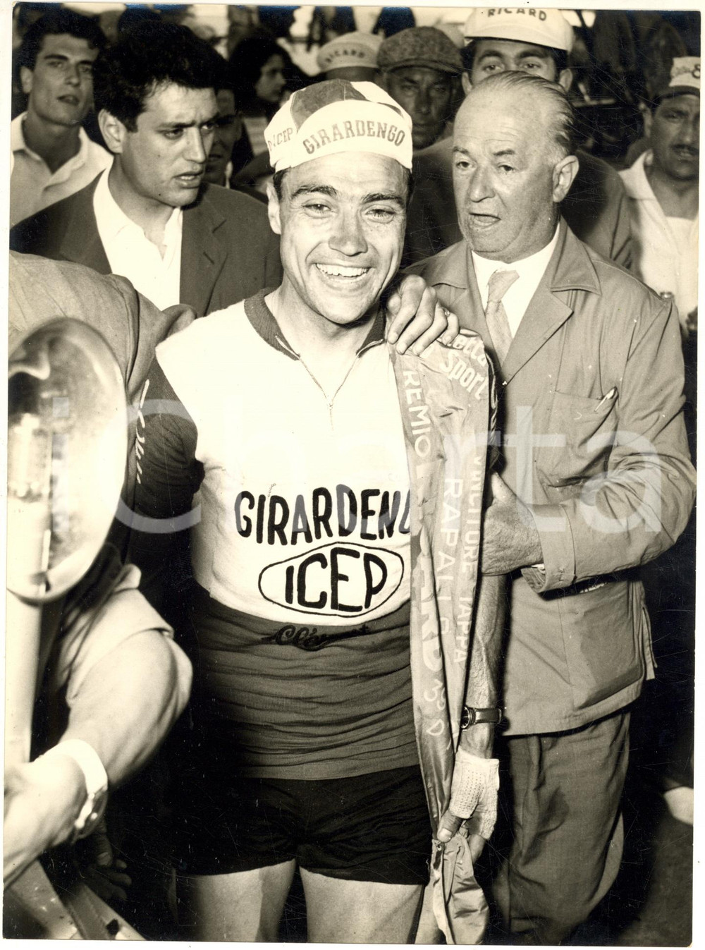 1957 CICLISMO MILANO-SANREMO Il vincitore Miguel POBLET *Foto 18x24 cm