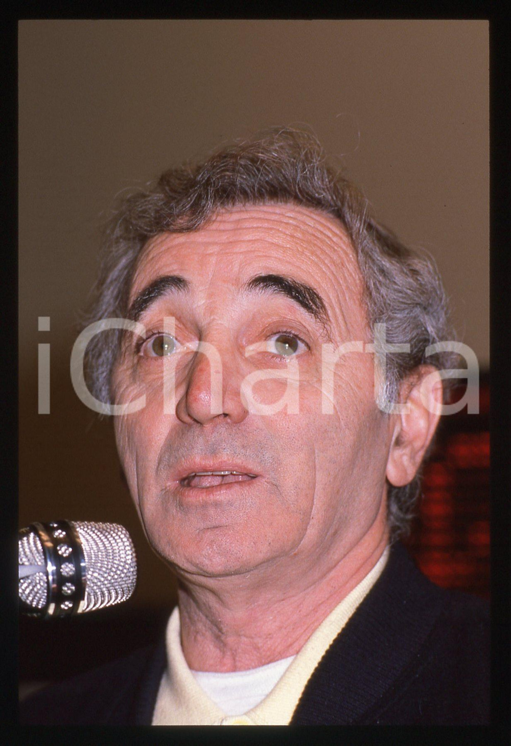 35mm vintage slide* 1989 FESTIVAL DI SANREMO Charles AZNAVOUR Ritratto (4)