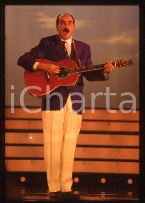 35mm vintage slide* 1990 ca TV Italian cabaret artist musician Stefano NOSEI (4)
