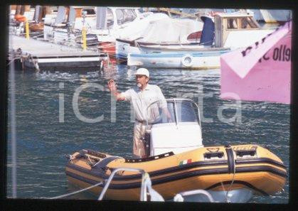 35mm vintage slide* 1990 ca ITALY Skipper & sports commentator Cino RICCI (5)