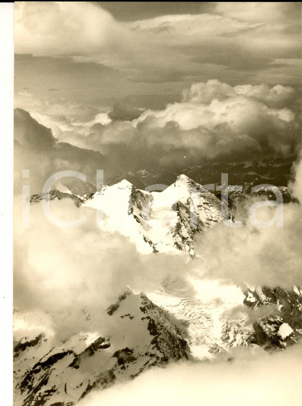 Fotografia d epoca originale 1970 ca AREA TORINESE Veduta delle Alpi innevate Foto artistica HAUS 13x18 cm 1