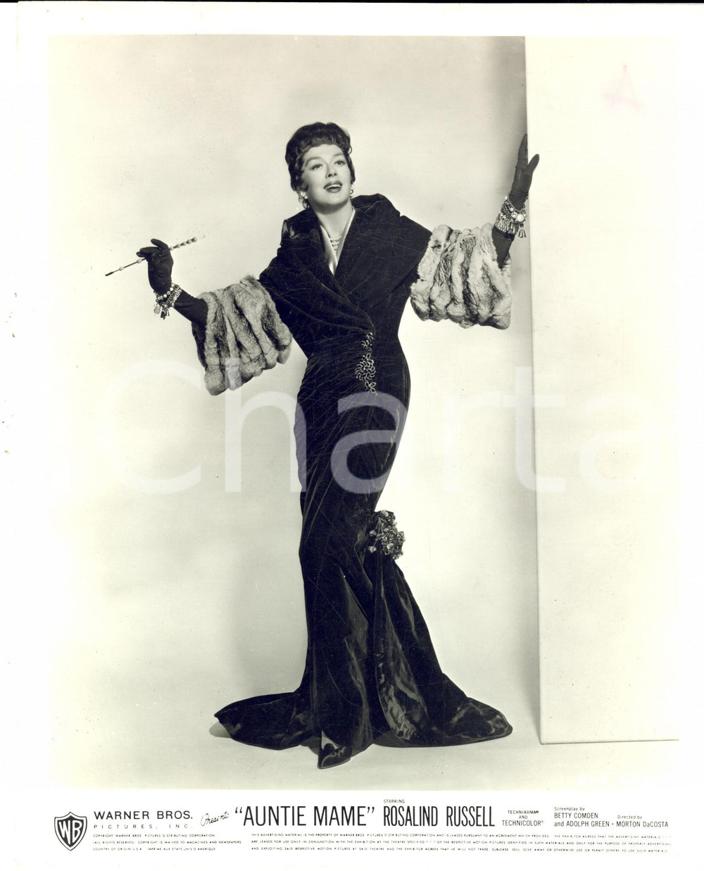 Fotografia d epoca originale 1958 CINEMA Film Auntie Mame  Rosalind RUSSELL Fotografia 20x25 cm 1