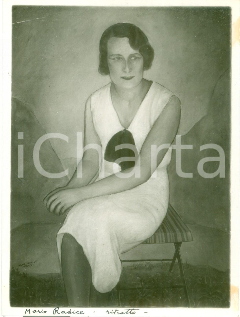 Fotografia d epoca originale 1933 MOSTRE D ARTE Mario RADICE Ritratto Fotografia coeva del quadro 1
