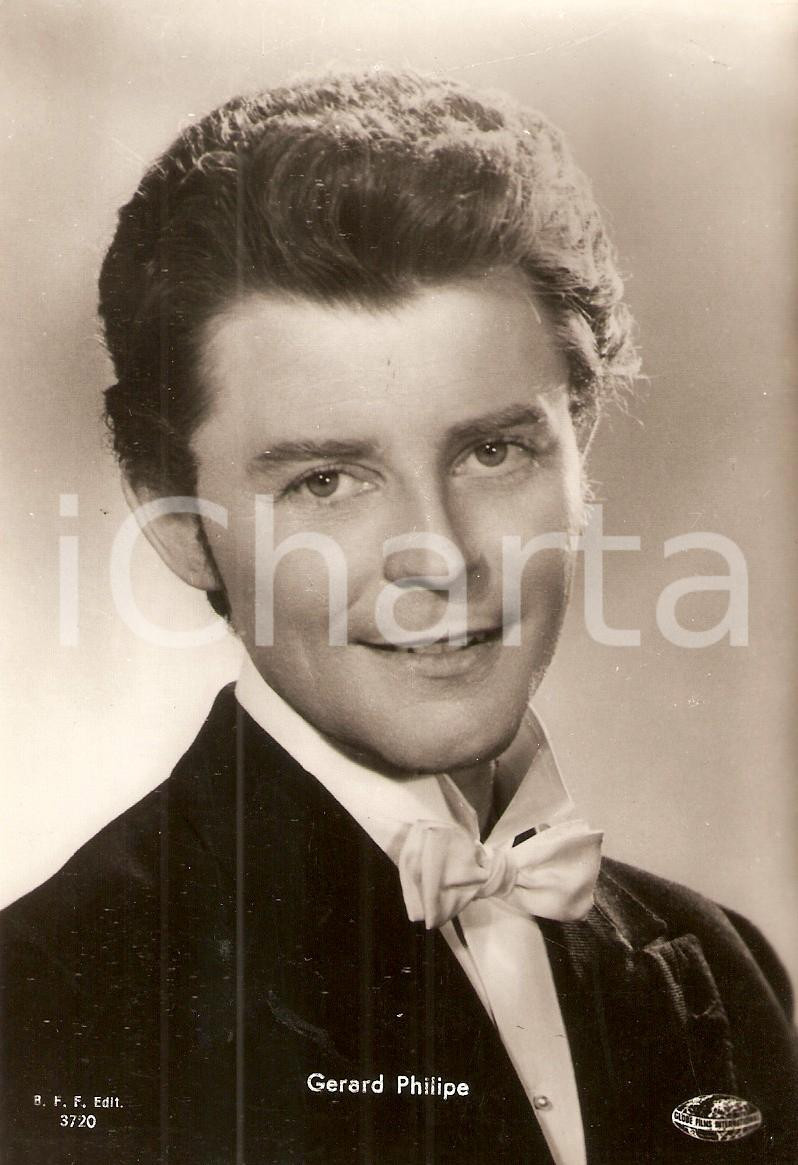 Cartolina originale da collezione 1955 ca CINEMA Attore Gerard PHILIPPE Portrait *Cartolina FG NV 1