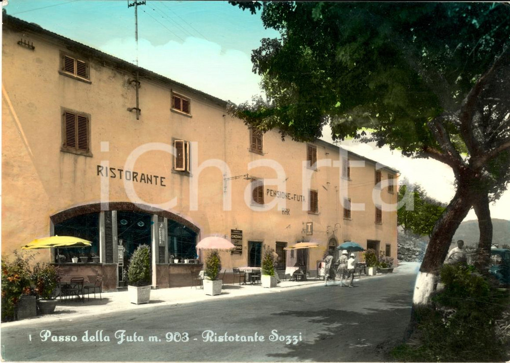 Cartolina originale da collezione 1960 PASSO DELLA FUTA FI Ristorante SOZZI pensione FUTA 1
