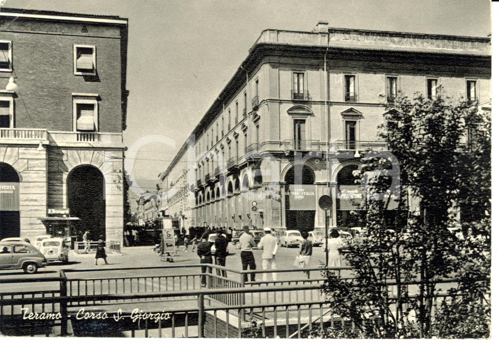 Cartolina originale da collezione 1950 ca TERAMO Corso S. Giorgio *Cartolina postale FG NV 1