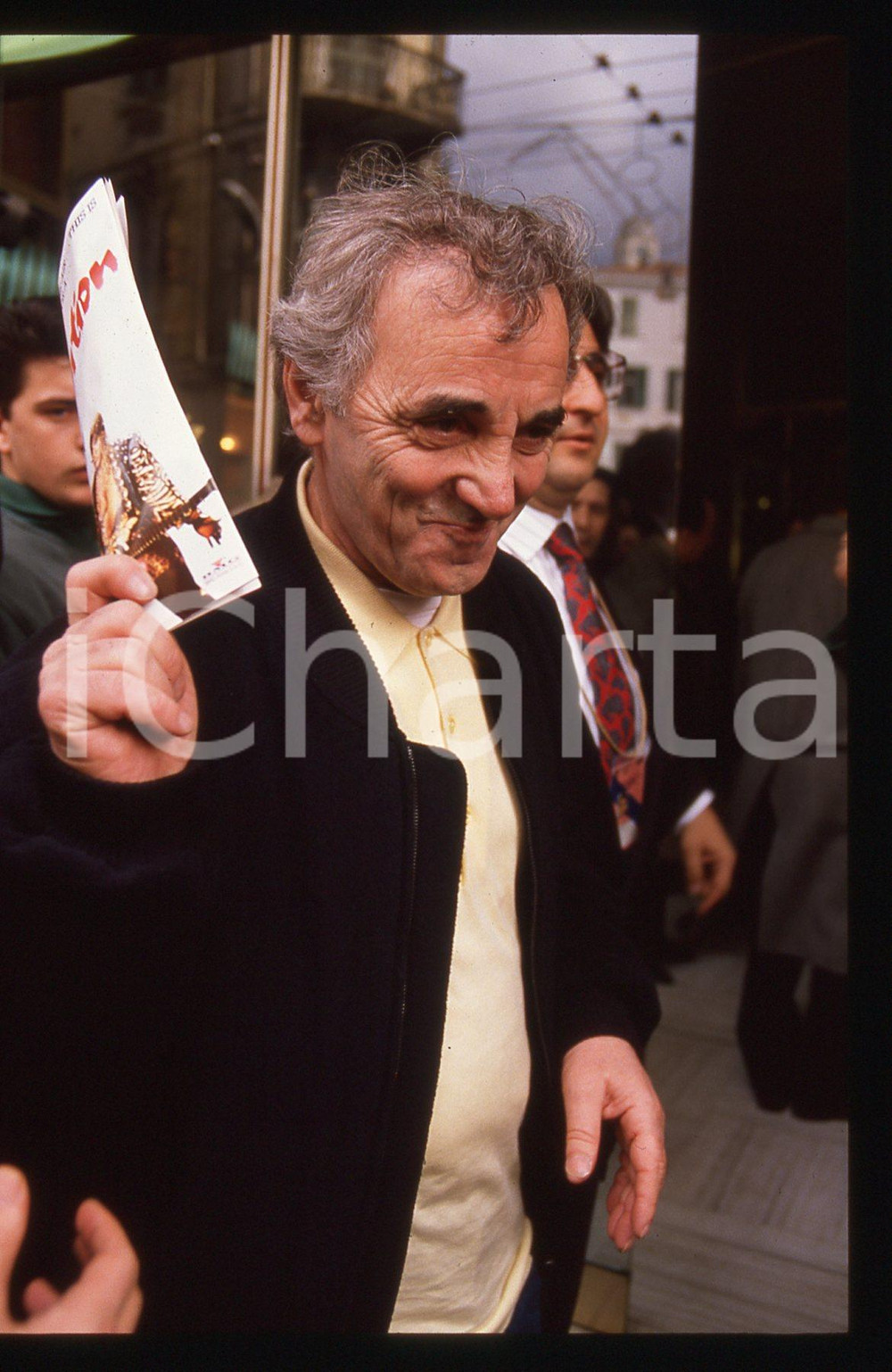 35mm vintage slide* 1989 FESTIVAL DI SANREMO Charles AZNAVOUR Ritratto (2)