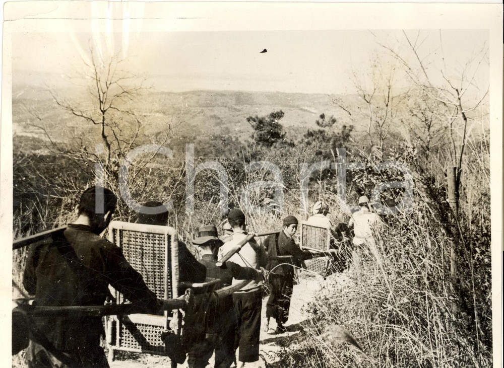 Fotografia d'epoca originale 1939 CINA Rifugiati della OMI MARU su LUSHAN MOUNTAINS 1