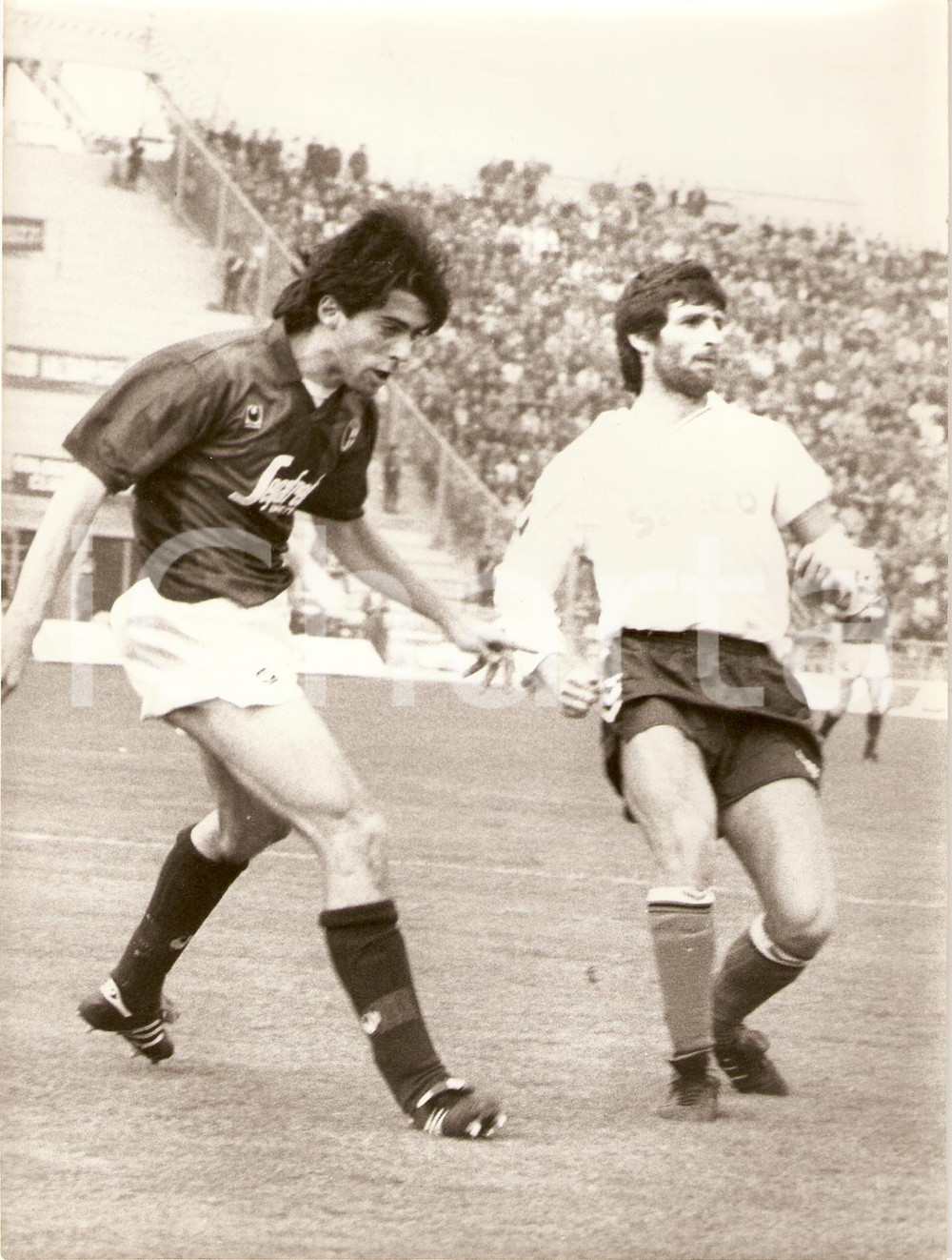 Fotografia d epoca originale 1988 CAMPIONATO Calcio BOLOGNA  PISA Gianluca LUPPI in campo Fotografia 1