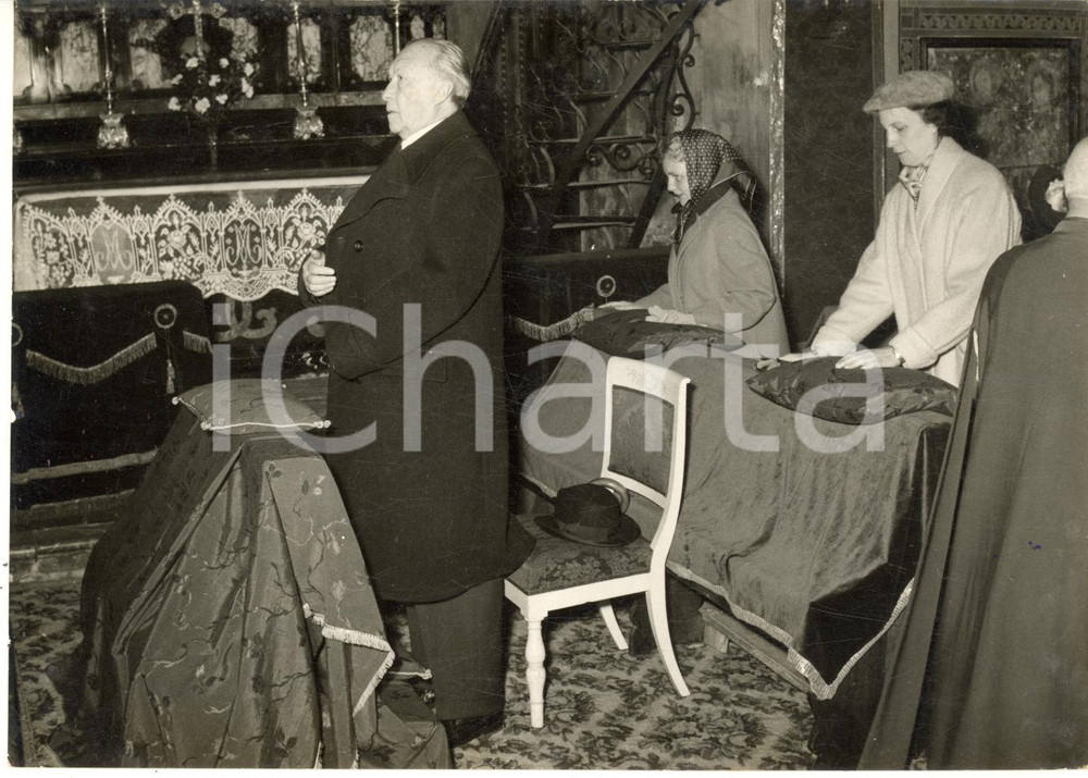 1957 GRIANTE Konrad ADENAUER a Messa nella Chiesa dei Santi Nabore e Felice