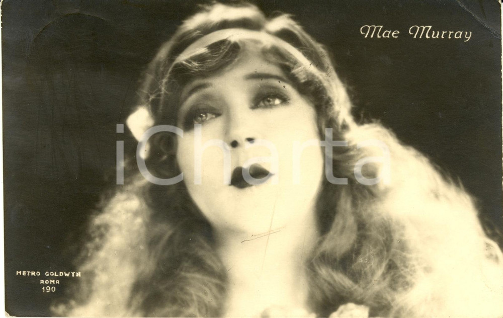 Cartolina originale da collezione 1927 Mae MURRAY attrice  Ritratto Cartolina FP VG 1