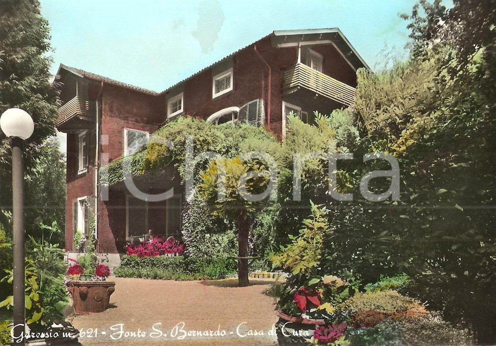 Cartolina originale da collezione 1950 ca GARESSIO (CN) Casa di cura Fonte SAN BERNARDO *Cartolina FG NV 1