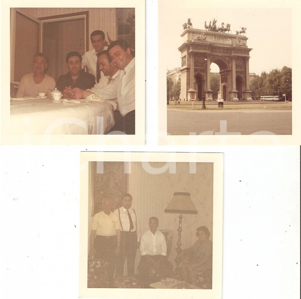 Fotografia d epoca originale 1966 MILANO Italoamericani visitano familiari ARCO DELLA PACE Lotto 3 Foto 9x9 1