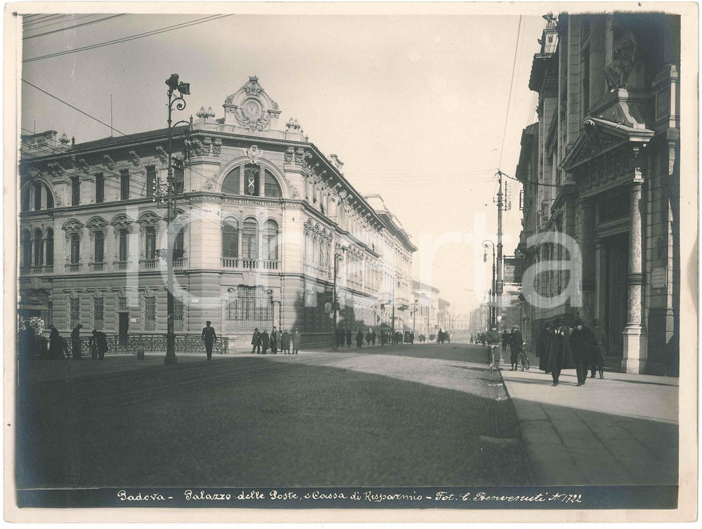 Fotografia d epoca originale 1930 ca PADOVA Palazzo delle Poste e Cassa di Risparmio  Foto C. BENVENUTI 1