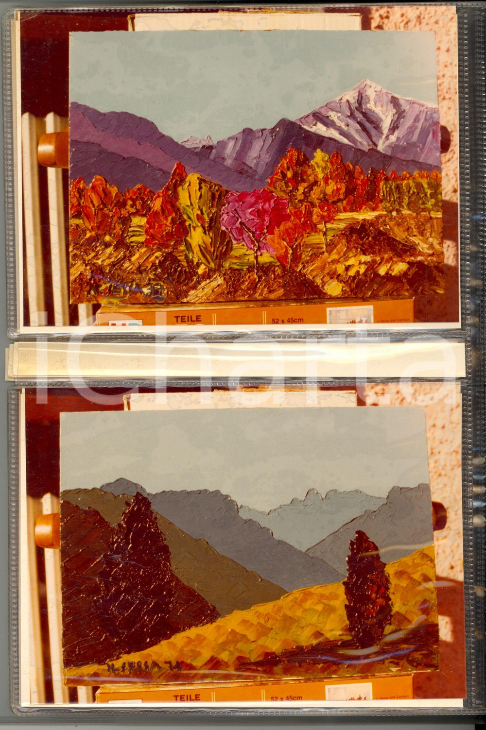 Fotografia d epoca originale 1978 MOGGIO LC Album mostra pittore N. SESSA 40 fotografie a colori 1