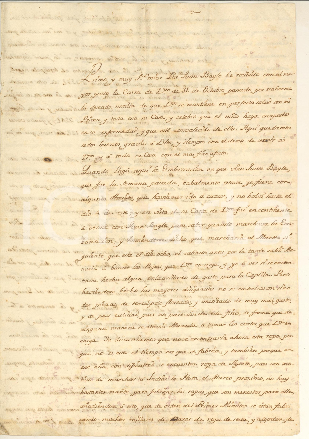 Documento originale, autentico 1765 VALENCIA Ladrillos para capilla SAN MARTIN don Francisco LAGO 1