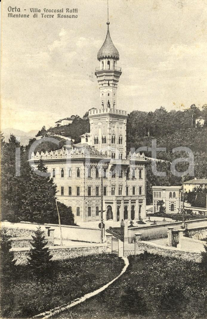 Cartolina originale da collezione 1930 ORTA NO Villa FRACASSI RATTI MENTONE di TORRE ROSSANO Cartolina FP VG 1