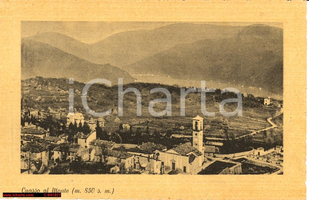 Cartolina originale da collezione 1949 CUASSO AL MONTE Veduta generale FP VG 1