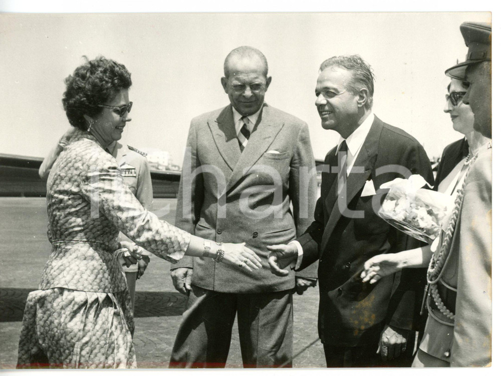 1957 ROMA Famiglia reale di GRECIA in partenza per matrimonio Enrico d'ORLÉANS