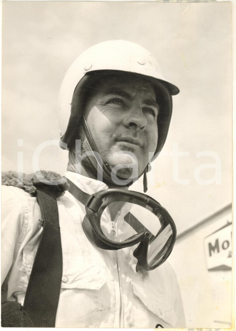 1957 AUTOMOBILISMO MONZA Pilota Pat O' CONNOR alle prove per la 500 Miglia *Foto