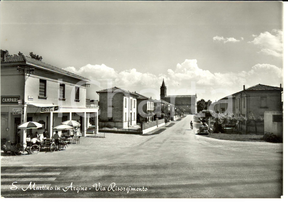 Cartolina originale da collezione 1960 ca SAN MARTINO IN ARGINE BO Via RISORGIMENTO Cartolina postale FG NV 1