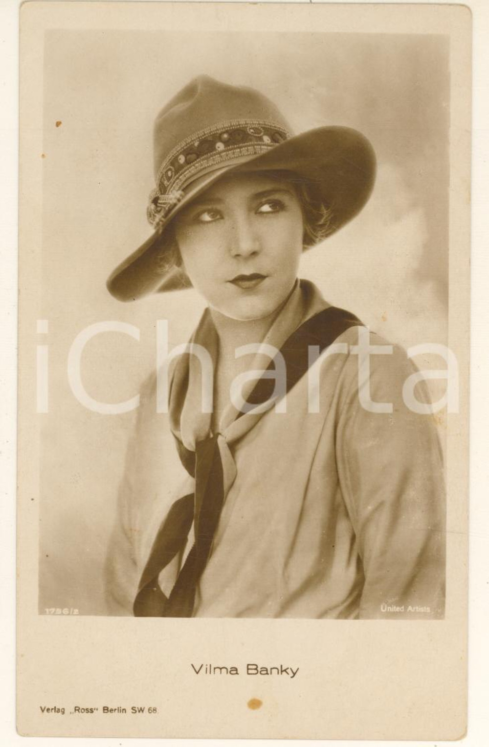 Cartolina originale da collezione 1920 Vilma BANKY - Actress Silent movies *Postcard 1