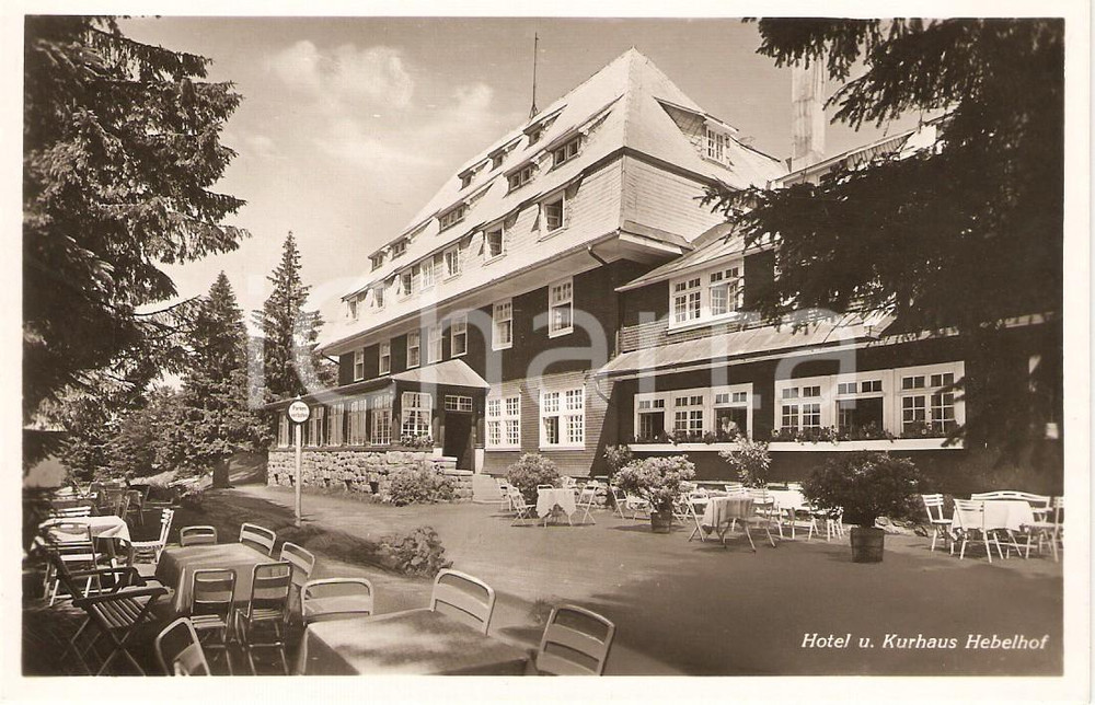 Cartolina originale da collezione 1950 ca FELDBERG IM SCHWARZWALD (GERMANIA) Hotel und kurhaus HEBELHOF *Cartolina 1