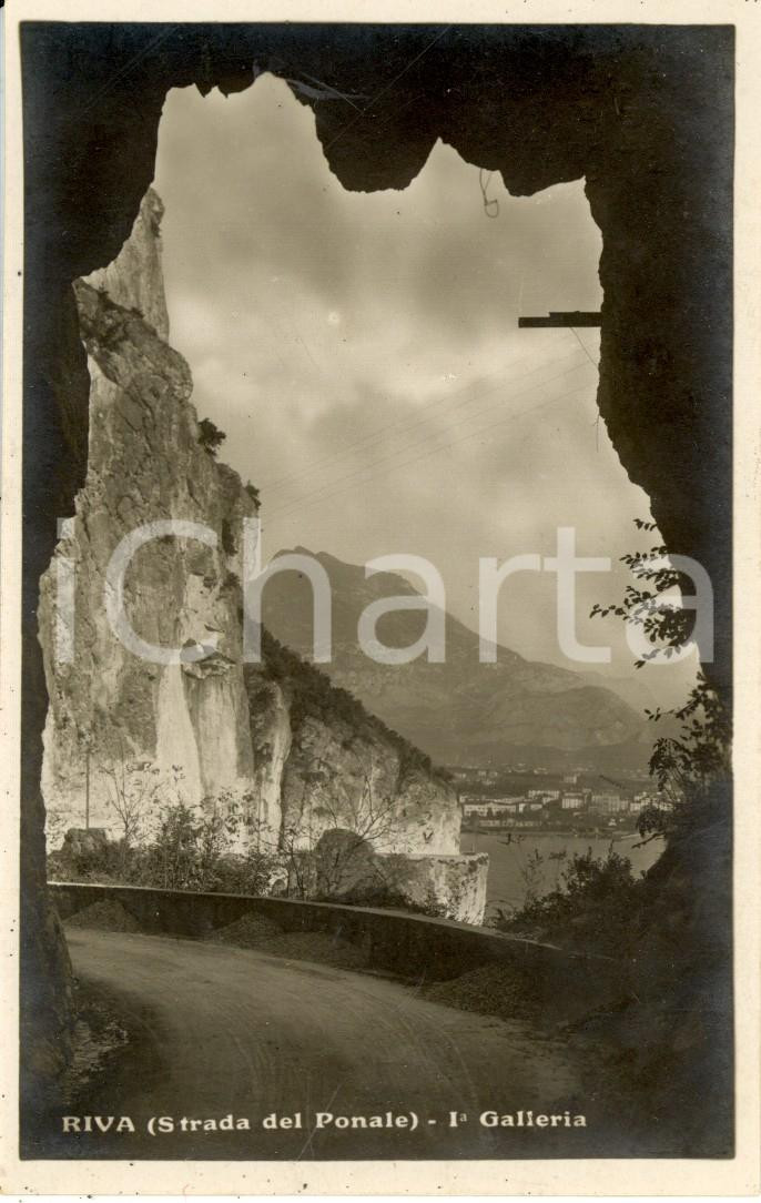 Cartolina originale da collezione 1930 ca RIVA DEL GARDA TN Prima galleria della strada del PONALE Cartolina NV 1