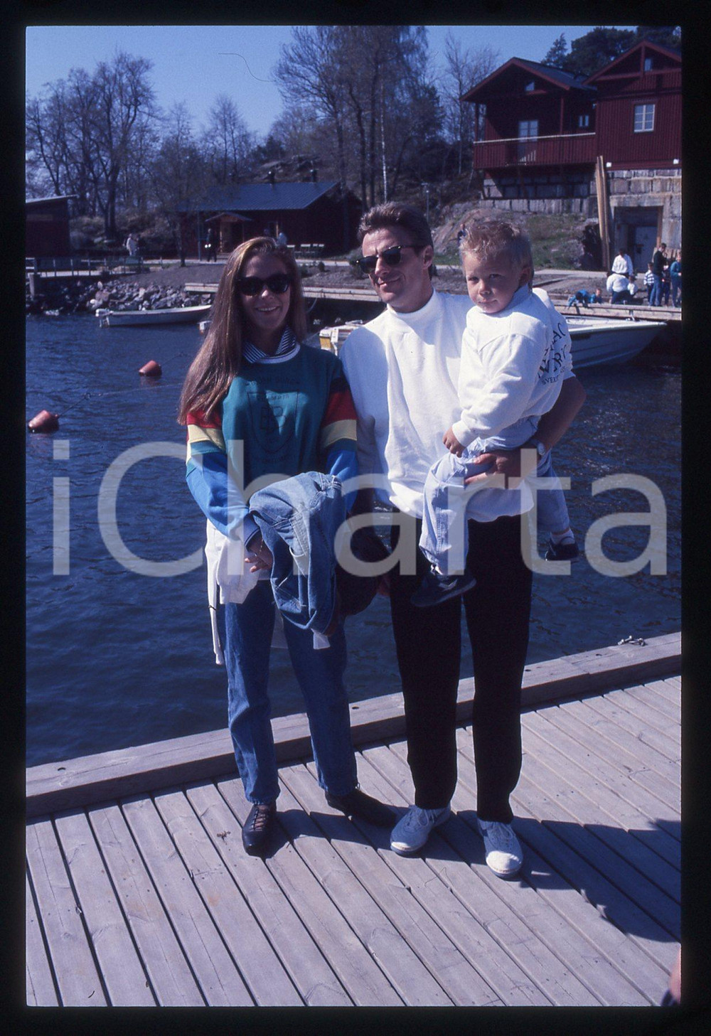 35mm vintage slide*1990ca SVEZIA - COSTUME Robin e Bjorn BORG Jannike BJORLING