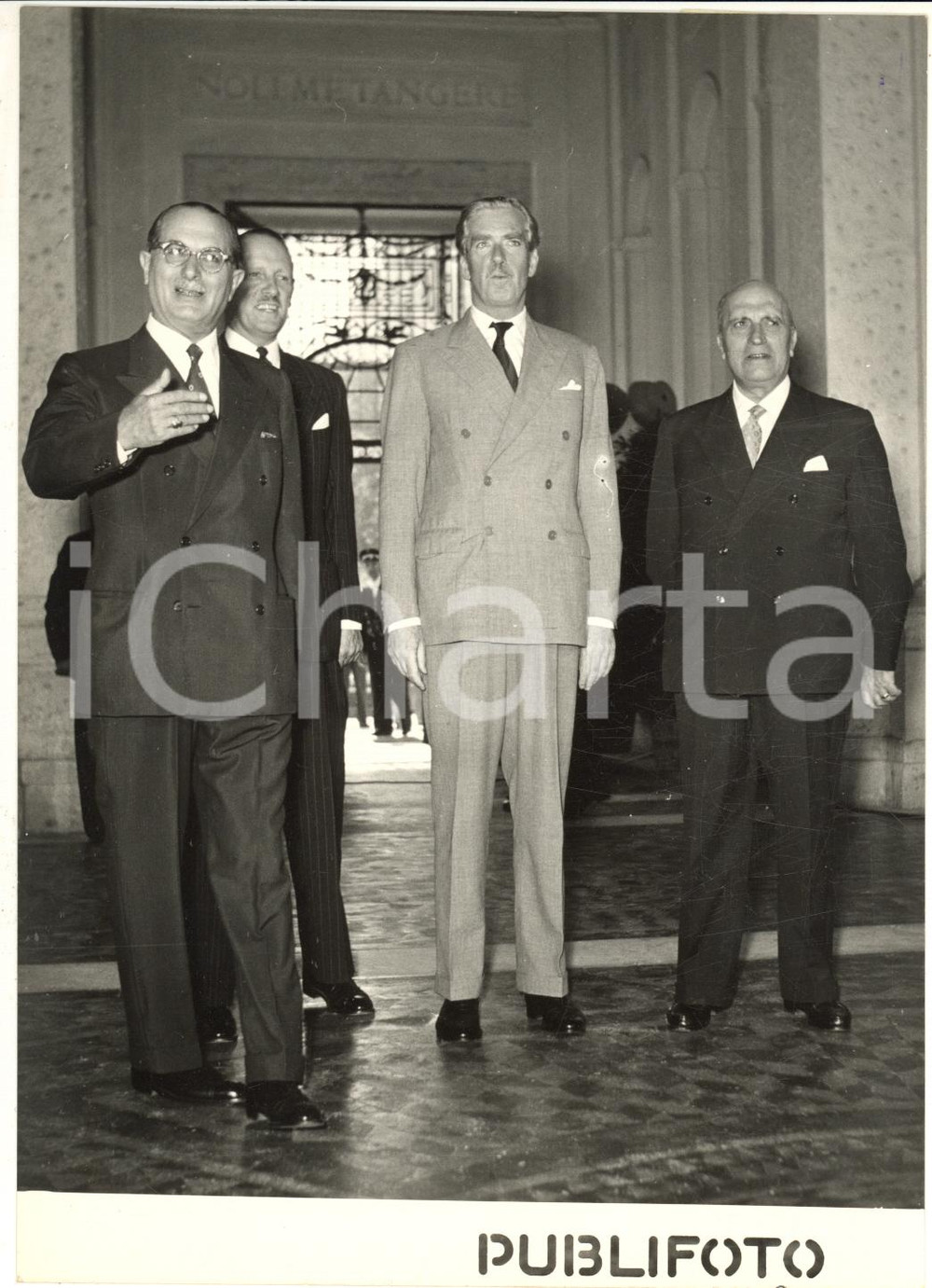 1954 ROMA Villa Madama - Ministro Attilio PICCIONI riceve sir Anthony EDEN *Foto