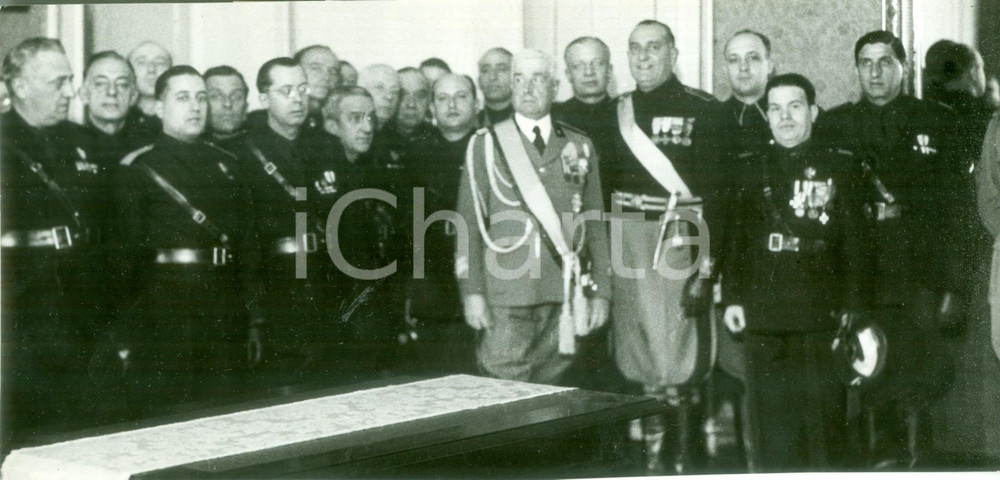 Fotografia d epoca originale 1936 MILANO Rino PARENTI con il Direttorio del Fascio Milanese Fotografia 1