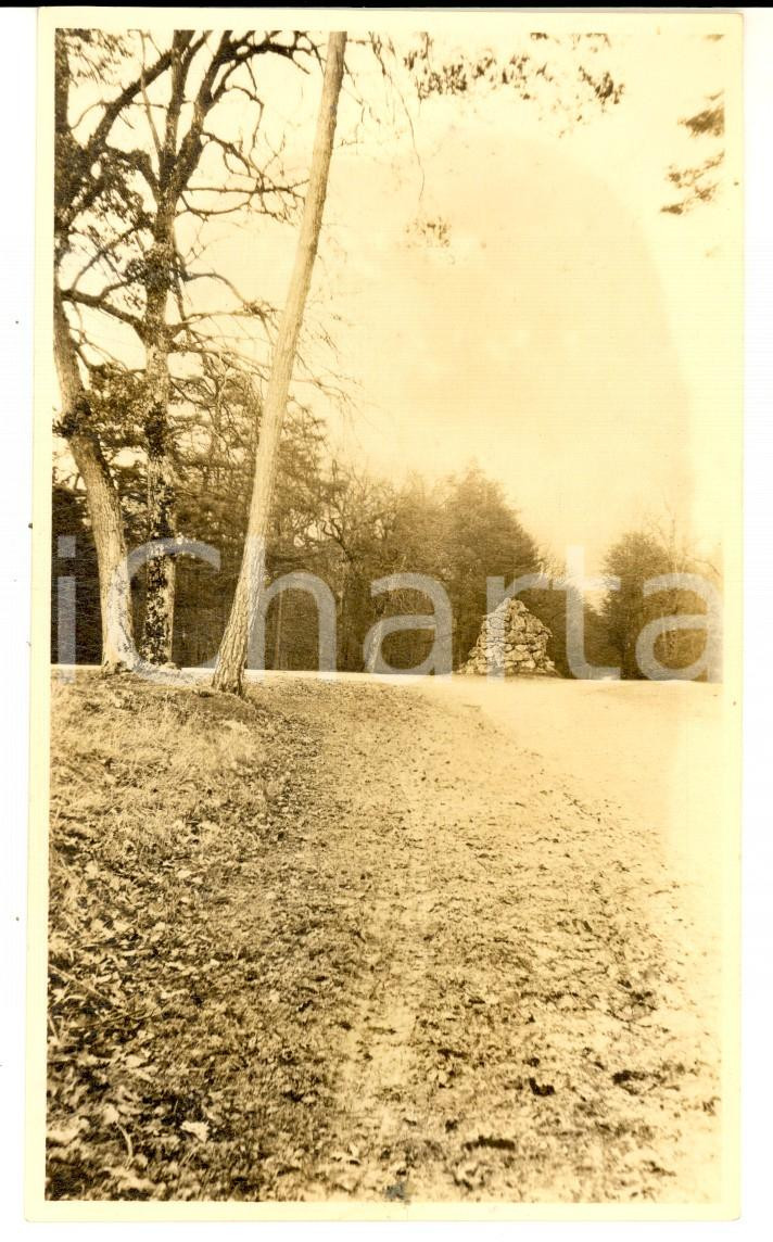 Fotografia d epoca originale 1924 Castello di FONTAINEBLEAU F Un crocevia nel parco Fotografia 8x13 cm 1