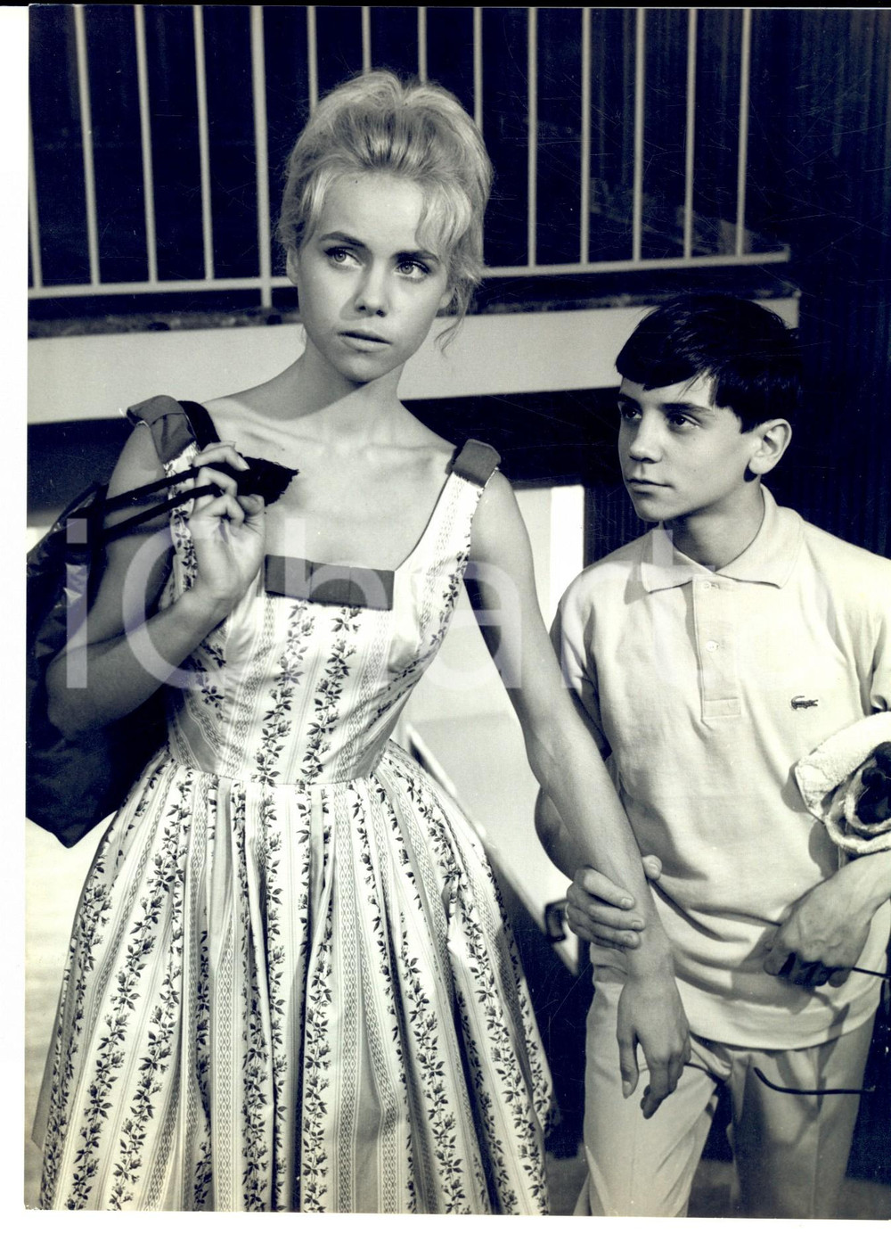 Fotografia d epoca originale 1960 ca CINEMA FRANCE Marie DUBOIS sur scÃ¨ne Photo VINTAGE 18x23 cm 1