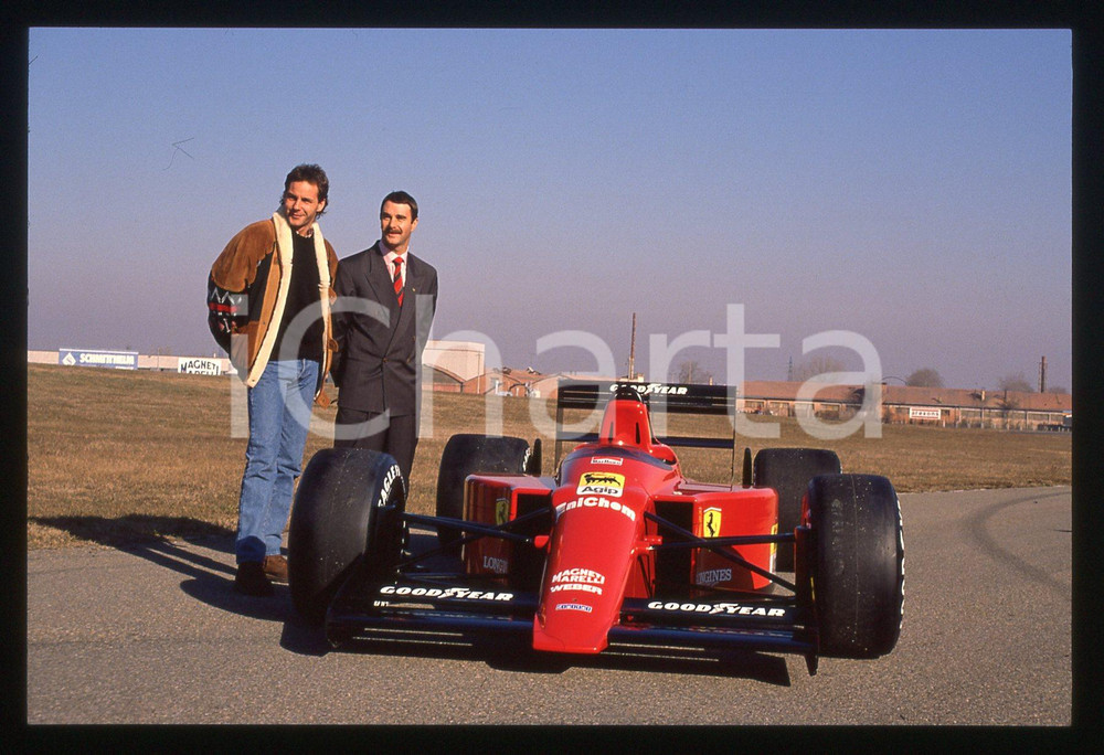 35mm vintage slide* 1989 FIORANO Nigel MANSELL Gerhard BERGER-FERRARI 640 F1 12