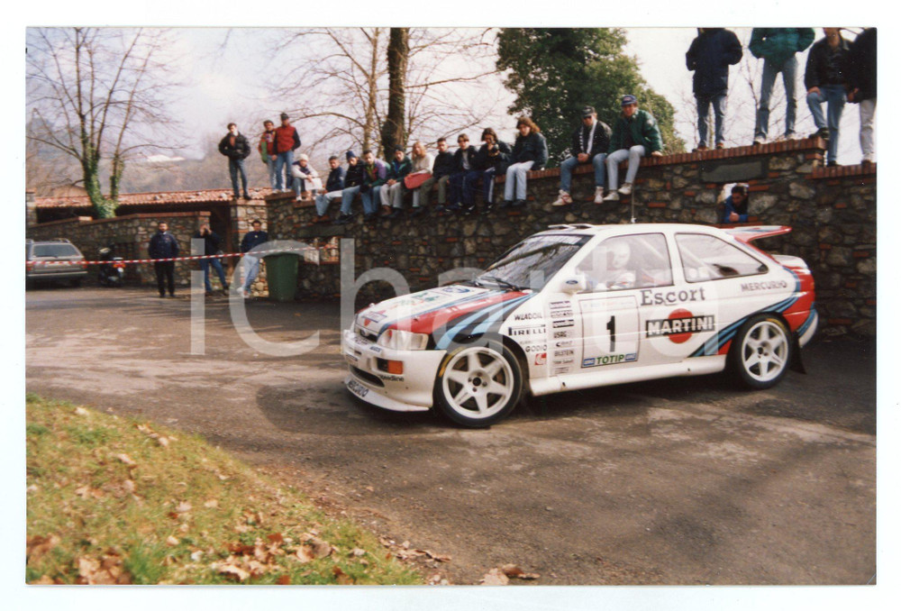 Fotografia d epoca originale 1995 RALLY CIOCCO Franco CUNICO Stefano EVANGELISTI Ford Escort RS Cosworth Foto 1