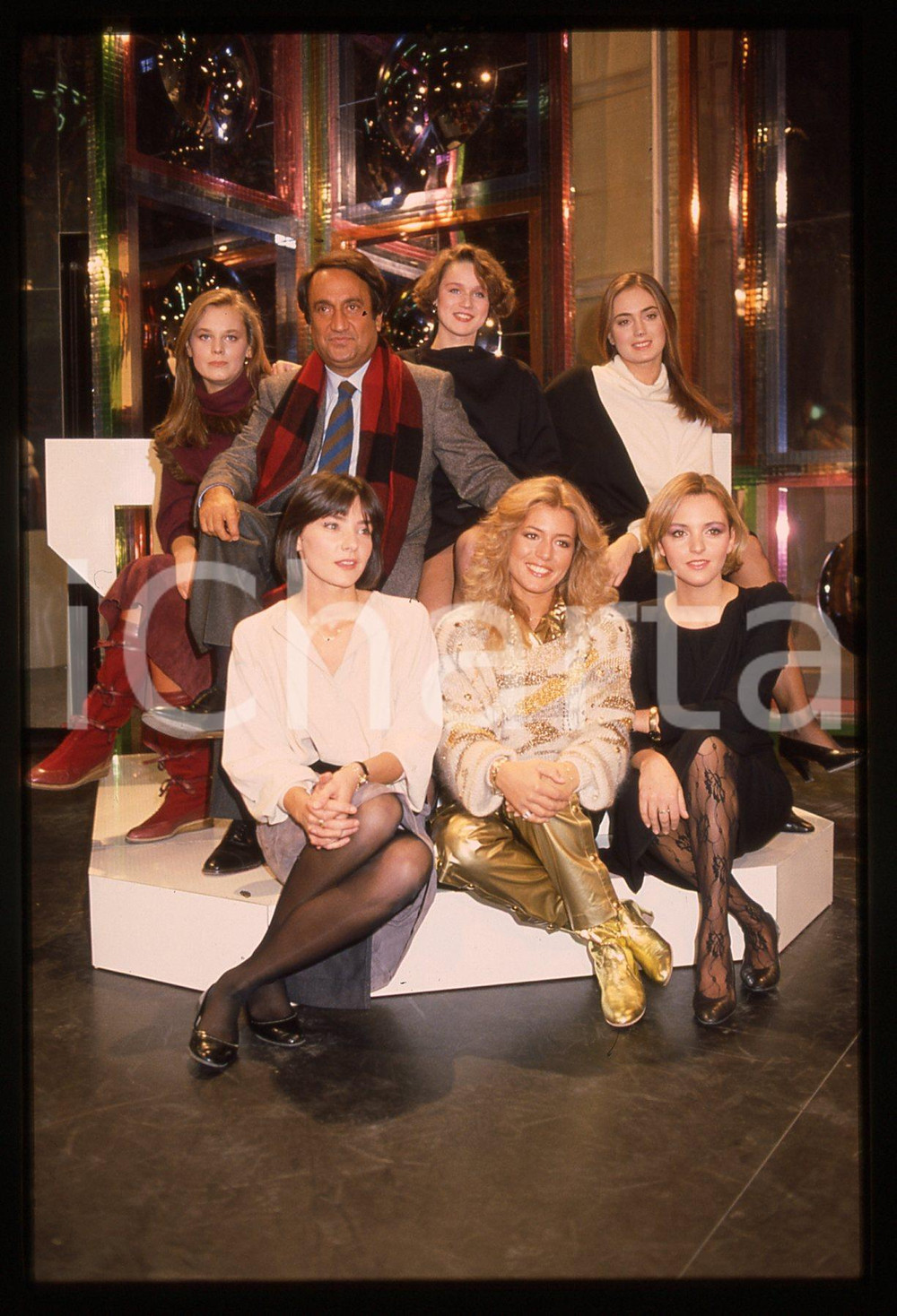 35mm vintage slide* 1983 RAI 1 TEST - Emilio FEDE e Patricia PILCHARD (8)