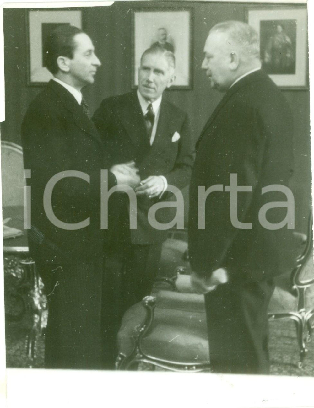 Fotografia d epoca originale 1937 WIEN Konstantin VON NEURATH con l ambasciatore Franz VON PAPEN Fotografia 1