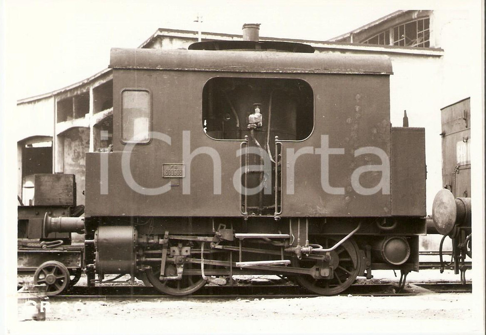Fotografia d epoca originale 1975 ca FERROVIE STATO Locomotiva FS GR.800.008 Foto seriale FIMF 14x10 cm 1
