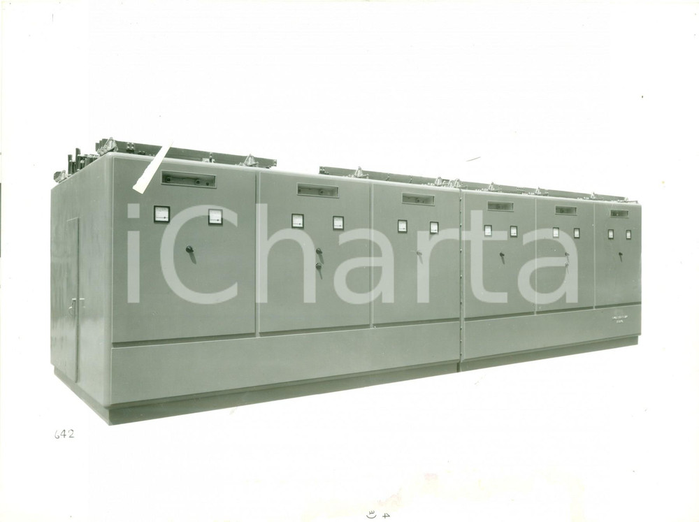 Materiale pubblicitario d’epoca 1960 MILANO Telemeccanica Elettrica Cabina elettrica Scheda fotografica 1