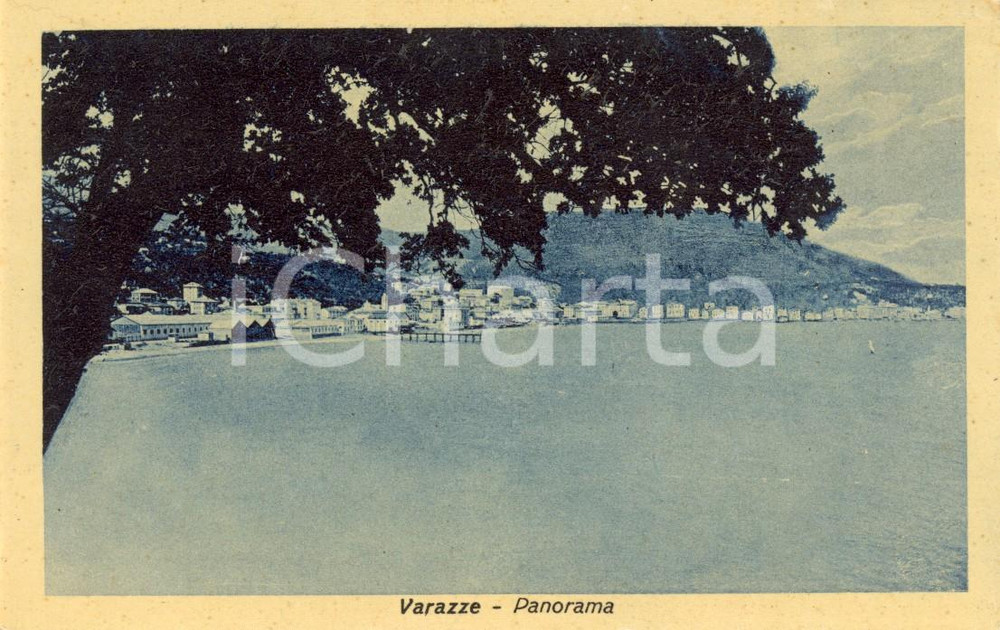 Cartolina originale da collezione 1930 ca VARAZZE SV Panorama del paese Cartolina postale FP NV 1